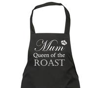 60 SECOND MAKEOVER Women's Mum Queen Of The Roast Black Apron 60 SECOND MAKEOVER Black