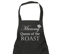 60 SECOND MAKEOVER Women's Mummy Queen Of The Roast Black Apron 60 SECOND MAKEOVER Black