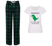 60 SECOND MAKEOVER Women's Nannasaurus Pyjama Set in Green | Size: Small 60 SECOND MAKEOVER Green S