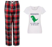 60 SECOND MAKEOVER Women's Nannasaurus Pyjama Set in Red | Size: Small 60 SECOND MAKEOVER Red S