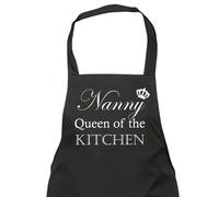 60 SECOND MAKEOVER Women's Nanny Queen Of The Kitchen Black Apron 60 SECOND MAKEOVER Black