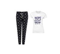 60 SECOND MAKEOVER Women's Nope Still Not Married Navy Star Trouser Pyjamas Set | Size: Medium 60 SECOND MAKEOVER Navy M