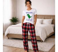 60 SECOND MAKEOVER Women's Nurse Dinosaur Pyjama Set in Red | Size: Large 60 SECOND MAKEOVER Red L