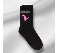 60 SECOND MAKEOVER Women's Nurse Socks Nursasaurus Black Socks 60 SECOND MAKEOVER Black One Size