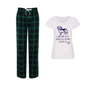 60 SECOND MAKEOVER Women's Sausage Dog Can Have A Better Life Pyjamas Set in Green | Size: Medium 60 SECOND MAKEOVER Green M