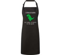 60 SECOND MAKEOVER Women's Step Daughter Dinosaur Apron Stepdaughtasaurus in Black 60 SECOND MAKEOVER Black