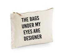 60 SECOND MAKEOVER Women's The Bags Under My Eyes Are Designer Make up Bag in Beige 60 SECOND MAKEOVER Beige