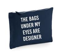 60 SECOND MAKEOVER Women's The Bags Under My Eyes Are Designer Make up Bag in Blue 60 SECOND MAKEOVER Blue
