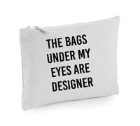 60 SECOND MAKEOVER Women's The Bags Under My Eyes Are Designer Make up Bag in Grey 60 SECOND MAKEOVER Grey