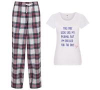 60 SECOND MAKEOVER Women's These May Look Like My Pyjamas But I Am Actually Dressed For the Day Pyjama Set in Pink | Size: Medium 60 SECOND MAKEOVER Pink M