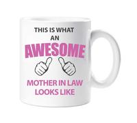 60 SECOND MAKEOVER Women's This Is What An Awesome Mother In Law Looks Like Mug in White 60 SECOND MAKEOVER White