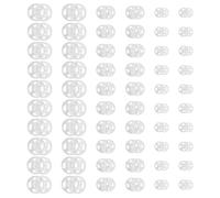 60 Set Plastic Sew on Snap Button, 3 Sizes Invisible Snaps for Sewing, Round Plastic Clear Snap Buttons Poppers Fasteners, Sew on Snaps for Clothing Shirt Sewing DIY Craft(7.5mm, 10mm, 12.5mm)