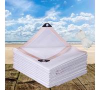60% Shade Cloth for Garden Reinforced Grommet Shade Mesh Tarp White Sunblock Netting for Outdoor Use Available in 3x6ft to 40x44ft Sizes Protects Patio & Plants