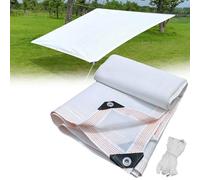 60% Shade Cloth White Eyelet Shade Tarpaulin for Outdoor Use Sunshade for Garden Greenhouse Shade Net Available Sizes 1x8m 3x6m 3x1 5x10m 8x19m 7x7m (4x11m)