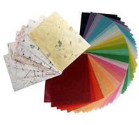 60 Sheets 8.5 x 11 inch Handmade Paper Mulberry Paper Sheets for Crafts Japanese Tissue Paper with Designs 8.5 by 11 inch Letter Size Collage Art Supplies soap Paper Packaging wrap soap Supplies Bulk