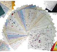 60 Sheets 8.5x11 Inches Mulberry Paper Sheet Design Craft Hand Made Art Tissue Japan Origami Washi Unryu Thailand Products Card Making