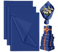 60 Sheets Blue Tissue Paper Bulk, PLULON Gift Wrapping Tissue Paper for Packaging 35x50cm Art Crafts for Gift Bags Decorative Floral Wedding Birthday Party Decor
