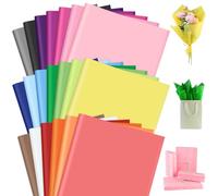 60 Sheets Color Tissue Paper Bulk, PLULON Gift Wrapping Tissue Paper for Packaging 35x50cm 20 Colors Rainbow Art Crafts for Gift Bags Decorative Floral Wedding Birthday Party Decor