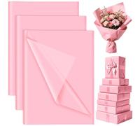 60 Sheets Pink Tissue Paper Bulk, PLULON Gift Wrapping Tissue Paper for Packaging 35x50cm Art Crafts for Gift Bags Decorative Floral Wedding Birthday Party Decor