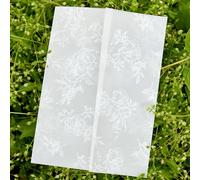 60 Sheets Pre-Folded Vellum Jackets for 5x7 Invitations,White Floral Vellum Paper 5x7 Jackets,Translucent Invitation Sleeve Wraps Floral Paper Envelope Liners for Wedding Baby Shower Invitations Cards