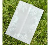 60 Sheets Pre-Folded Vellum Jackets for 5x7 Invitations,White Floral Vellum Paper 5x7 Jackets,Translucent Invitation Sleeve Wraps Floral Paper Envelope Liners for Wedding Baby Shower Invitations Cards