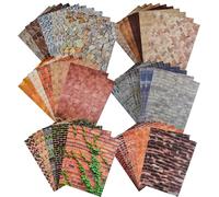 60 Sheets Self-Adhesive Dollhouse Wallpaper Flooring Aesthetic Stickers for Dollhouse Accessories Scrapbooking Journaling Junk Journal Cottagecore