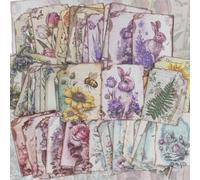 60 Sheets Vintage Scrapbooking Paper Pack Botanical & Animal Antique-Look Collage Sheets for Journals, Photo Albums, Wall Décor & Decoupage - Decorative Paper DIY Craft Supplies