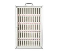 60 Slot Aluminum Alloy Wall-Mounted Phone Storage Cabinet for School & Office - Ideal for Dinner Gatherings Silver Finish for Easy Access