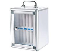 60-Slot Aluminum Phone Storage Cabinet with Wall-Mounted Holder & Lock Ideal for Classrooms & Factories - Secure Cell Phone Storage Solution One Size