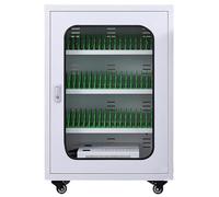 60-Slot le Device Charging Locker with Wheels & Combo Lock - 12 Ports for Secure Charging at School, Church, Airport - Recharable Phone Sto Cabinet