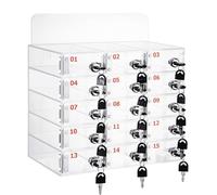 60-Slot Wall-Mounted Cell Phone Locker Box for Classroom - Secure Storage with Lock & Keys - Perfect for Schools Offices & Events - Easy Installation