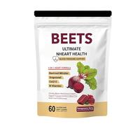60 Soft Beetroot Gummies with coenzyme Q10 Nitrate, Grape Seed Extract and antioxidants for Heart Health