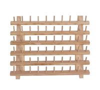60 Spools Wooden Thread Rack, Folding Thread Holder Organizer, Beechwood DIY Storage with Foldable Legs for Easy Identification and Space Saving, Thread Organizer for Quilting Sewi
