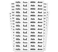 60 Stick On Name Labels for Clothes Kids - Name Stickers for School & Day Care, Waterproof and No-Iron Tags for Clothes and Items