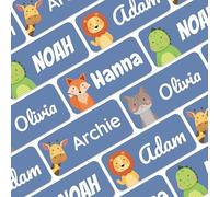 60 Stick on Name Labels for Clothes Kids - Personalised Name Tags for Clothes, School and Nursery - Waterproof and No-Iron Name Stickers for Kids