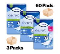 60 TENA LADY EXTRA DISCREET Incontinence Absorbent Pads for Women 3 x 20 Pack