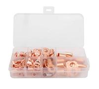 60 terminales de anillo de cobre, conector de engarzado de cable SC6 SC25, juego de alta conductividad, duradero para aplicaciones automotrices de batería inversora