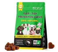 (60 Treats) Flea and Tick Soft Chews Treats for Dogs Natural Ingredients Daily Treatment