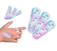 60 Unicorn Plasters Assorted Wound Dressing Coloured First Aid Padded Gauze