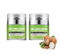 60% Urea Cream with 2% Salicylic Acid, Maximum Strength Foot and Hand Moisturizer for Dry, Cracked Skin Unscented Callus Remover, Dead Skin Exfoliator, Helps Repair Heels, Knees and Elbows (2PCS)