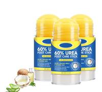 60% Urea Foot Care Cream Stick, Hydrating Lotion Stick Balm, Maximum Strength Urea Moisturizer for Dry Cracked Feet, Knees, Elbows, Hands - Exfoliates Dead Skin Smoothing Skin Women and Men (3pcs)
