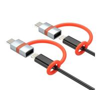 60 W Adapter Lightning Female to USB C Male Socket for Apple iPhone 17 16 15 Pro Max Compatible with Samsung Plug Charging (Pack of 2) for iPad Charging Port Charging Port Charging Type C PD