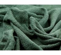 60" wide Cotton Loop Double Sided Towelling Fabric Bottle Green - per metre