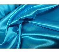 60" wide Liquid Satin Dress Fabric Turquoise - per metre