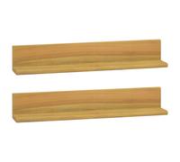 (60 x 10 x 10 cm) vidaXL 2x Solid Wood Teak Wall Shelves Hanging Floating Shelf Wall Storage