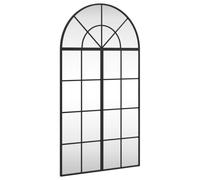 (60 x 110 cm) vidaXL Wall Mirror Hall Bedroom Makeup Mirror Hanging Mirror Black Arch Iron