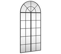 (60 x 130 cm) vidaXL Wall Mirror Hall Bedroom Makeup Mirror Hanging Mirror Black Arch Iron