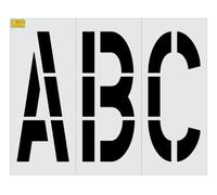 60" x 24" Alphabet Kit Stencil - Parking Lot Pavement Stencils - 1/16" (.063") Light-Duty LDPE