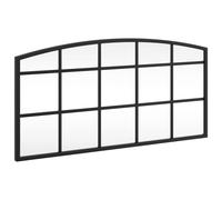 Wall Mirror Hall Bedroom Makeup Hanging Black Arch Iron vidaXL