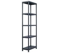 (60 x 30 x 180 cm/ 1 piece) vidaXL 1/2/5x Storage Shelf Rack Black Plastic Display Organiser Multi Sizes